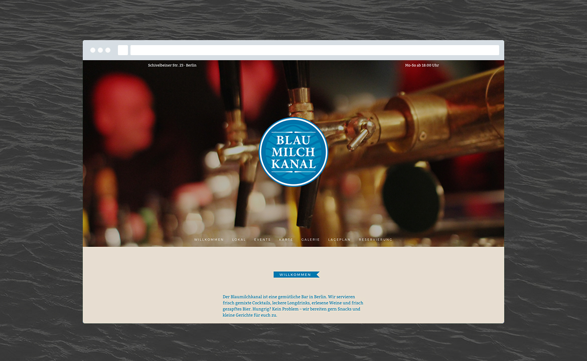 Webdesign Blaumilchkanal