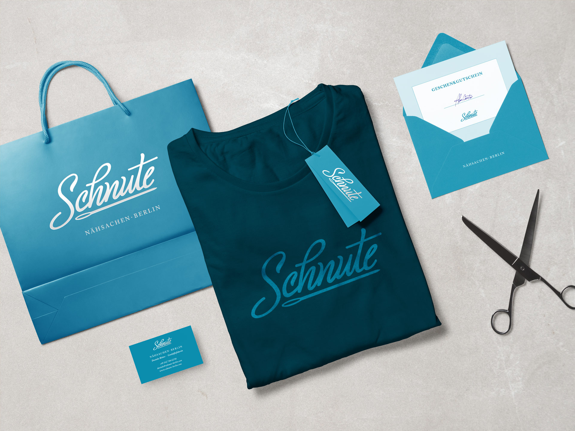 Geschäftsausstattung für das Berliner Unternehmen »Schnute Nähsachen« von Ossig Design.